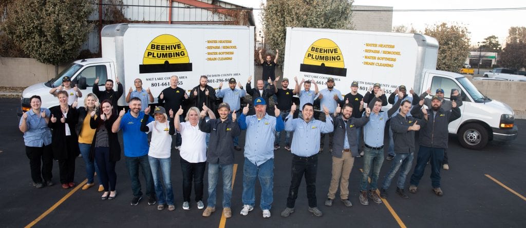 Team Photo of Master Plumbers at Beehive Plumbing in Northern Utah